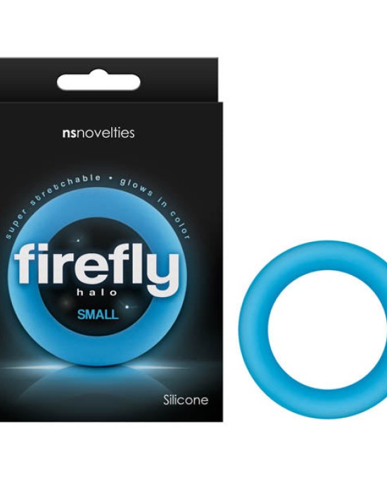 Firefly Halo - Glow In Dark Blue Small 50 mm Cock Ring