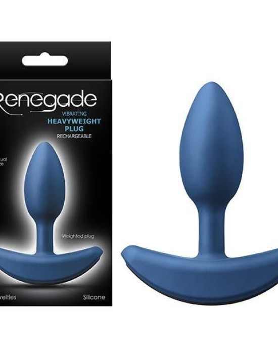 Renegade - Heavyweight Plug - Blue 10.3 cm (4'') Small USB Rechargeable Butt Plug