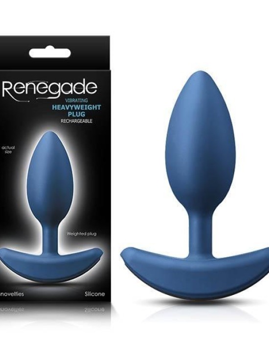 Renegade - Heavyweight Plug - Blue 11.9 cm (4.7'') Medium USB Rechargeable Butt Plug