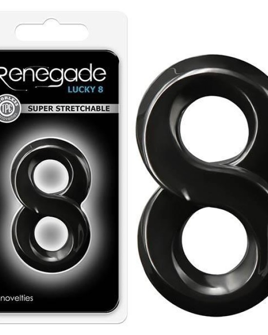 Renegade -  Lucky 8 - Black Cock Ring