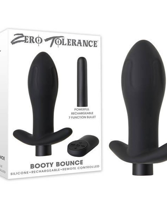 Zero Tolerance Booty Bounce - Black 12.2 cm USB Rechargeable Anal Plug with Wireless Remote