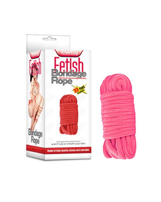 Fetish Bondage Rope - Black - 10 m Length