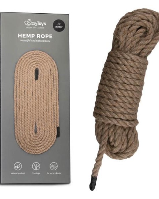 EasyToys Fetish Collection Hemp Rope - 10 Metre Length