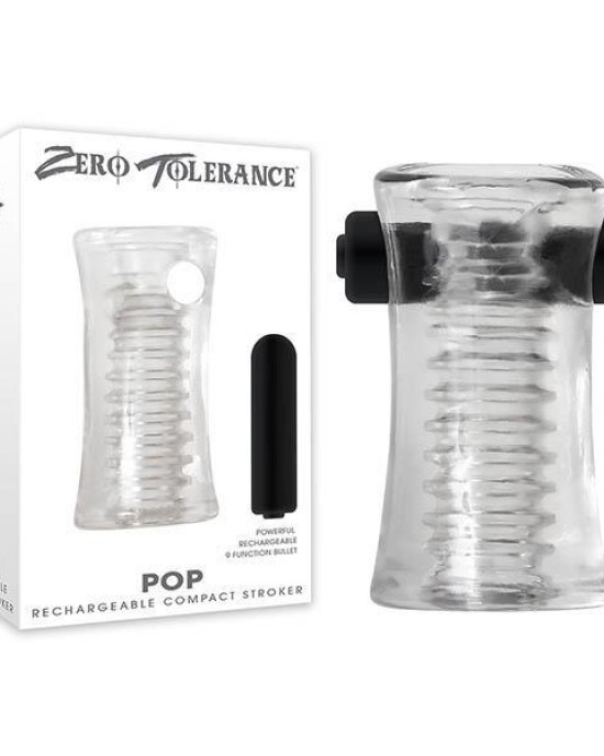 Zero Tolerance Pop - Clear Mini Stroker with Bullet