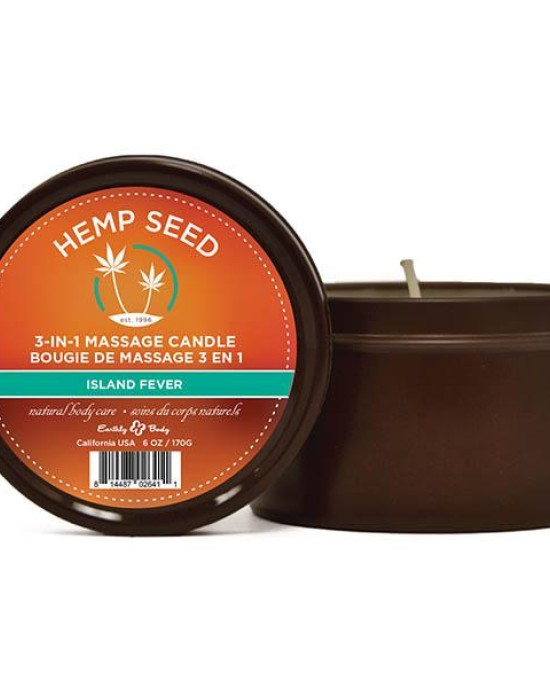 Hemp Seed 3-In-1 Massage Candle - Island Fever (Pineapple, Mango & Sheer Musk) - 170 g