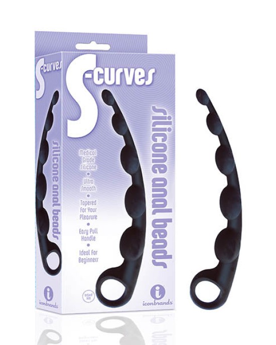 The 9's S-Curves - Black Anal Beads