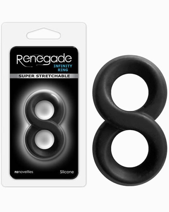 Renegade Infinity Ring - Black Cock & Ball Rings