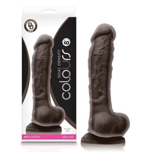 Colours Dual Density - 8 Inch Black Dong