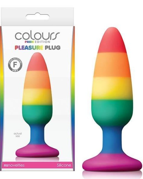 Colours Pride Edition - Pleasure Plug - Rainbow 13.3 cm Medium Butt Plug