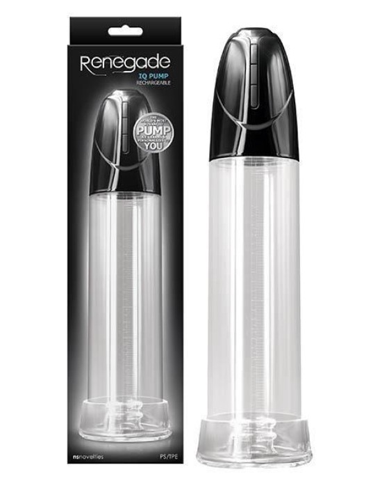 Renegade - IQ Pump - Clear USB Rechargeable Powered Penis Pump