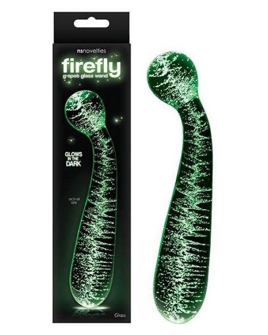 Firefly Glass - G Spot Glow Wand - Glow in the Dark 17 cm Glass Wand