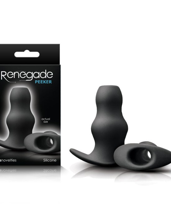 Renegade - Peeker - Black Small 7.5 cm Hollow Butt Plug