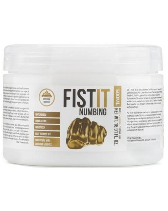 Pharmquests Fist-It Numbing - Water Based Numbing Lubricant - 500 ml Tub