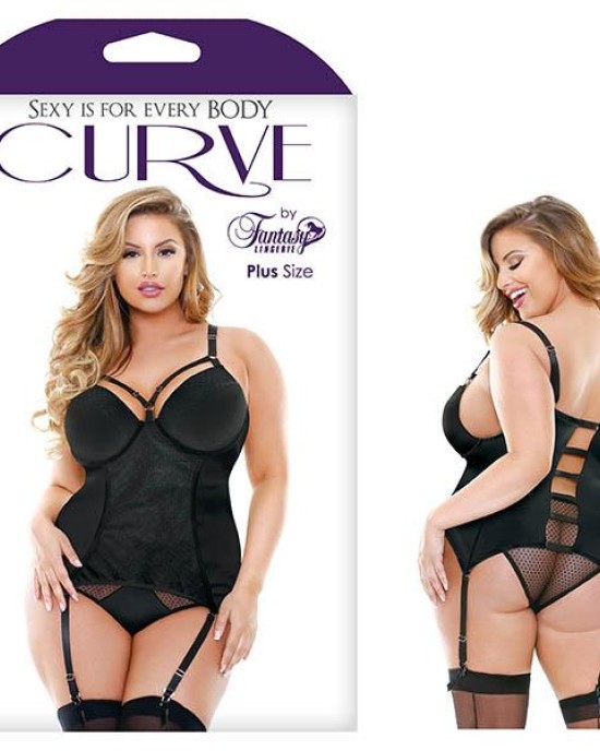 Curve Odessa Molded Cup Bustier & Panty- 3X/4X