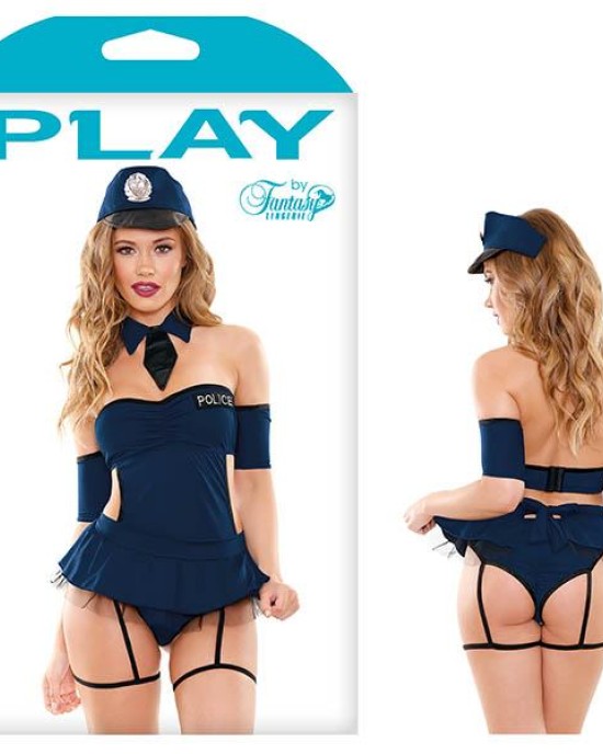 Play Miss Demeanor Police Costume Set - Blue - S/M Size