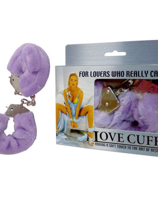 Love Cuffs - Purple Fluffy Skin Hand Cuffs