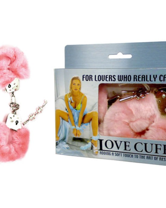 Love Cuffs - Pink Fluffy Hand Cuffs