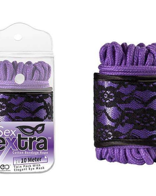 Sex Extra Cotton Rope - Purple Bondage Rope - 10 m Length