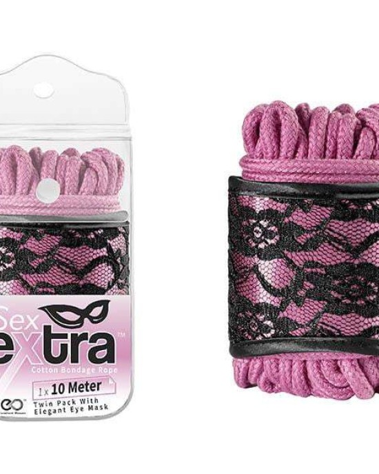 Sex Extra Cotton Rope - Pink Bondage Rope - 10 m Length