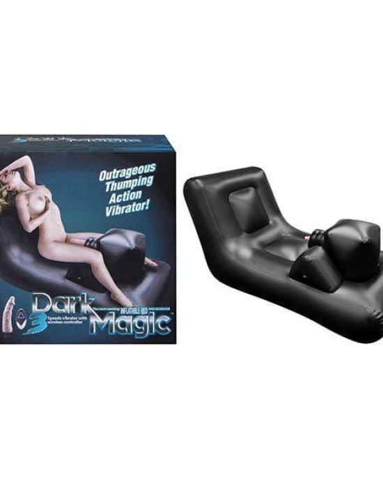 Dark Magic Inflatable Bed - Inflatable Bed with Thrusting Machine & 3 Attachments