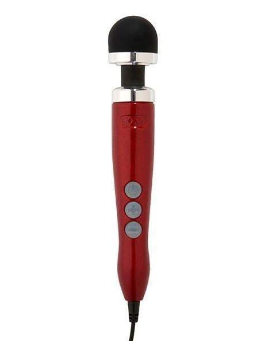 Doxy 3 Die Cast - Candy Red Metal Mains Powered Massager Wand