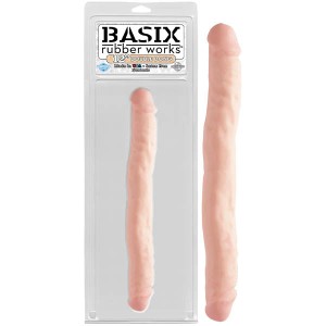 Basix Rubber Works 12 Inch Double Dong - Flesh