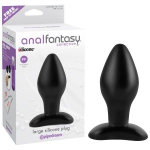 Anal Fantasy Collection Large Silicone Plug - Black 11 cm (4.25'') Butt Plug