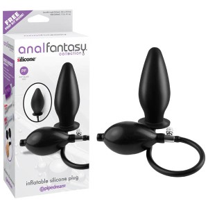 Anal Fantasy Collection Inflatable Silicone Plug - Black