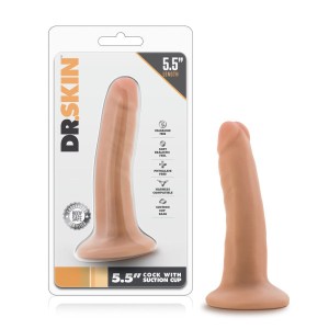 Dr. Skin 5.5'' Cock with Suction Cup - Flesh 14 cm (5.5'') Dong