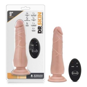 Dr. Skin 9 Inch Wireless Flesh Remote Dildo