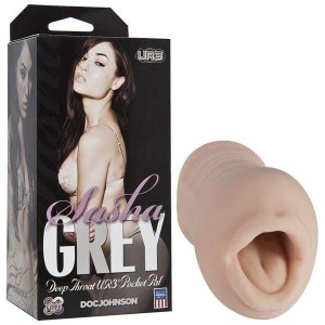 Sasha Grey Deep Throat Pocket Pal - Flesh Mouth Stroker