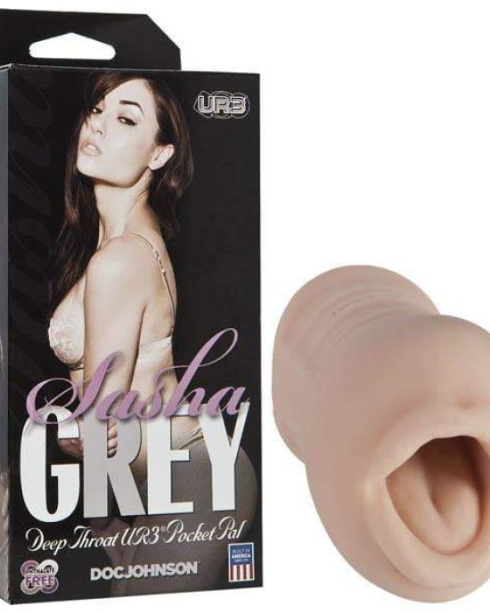 Sasha Grey Deep Throat Pocket Pal - Flesh Mouth Stroker