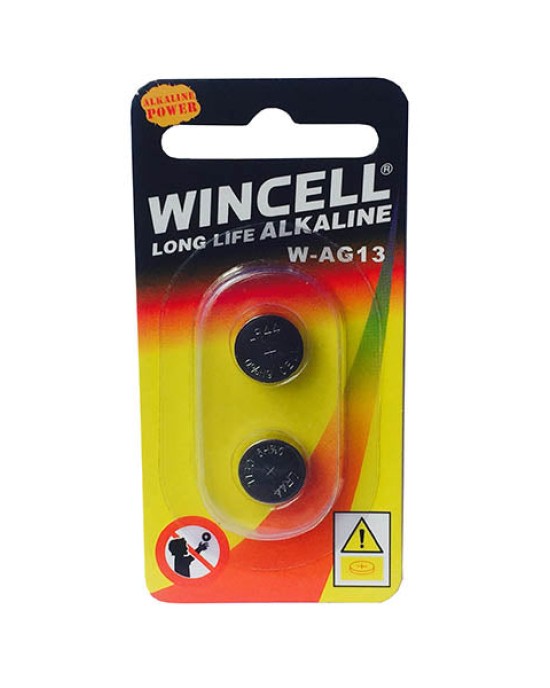 Wincell LR44 Alkaline Cells - Alkaline Cells - LR44 (AG13) 2 Pack