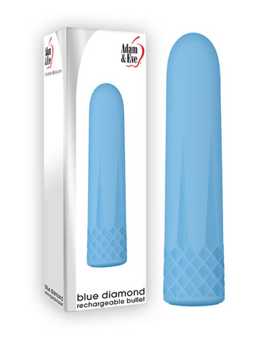 Adam & Eve Blue Diamond - Blue 9.2 cm (3.6'') USB Rechargeable Bullet