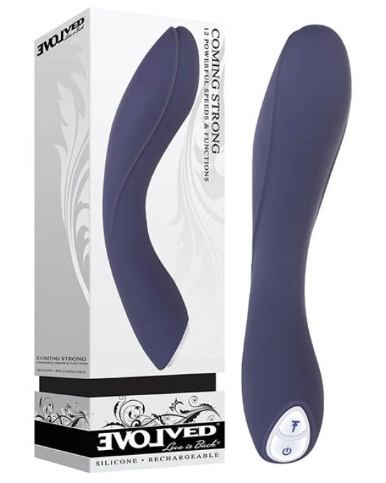 Coming Strong - Navy Blue 119 cm (7.5'') USB Rechargeable Vibrator