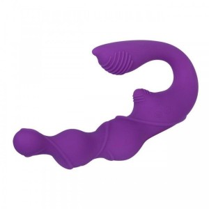 Come Together - Vibrating Strapless Strap-on - Purple