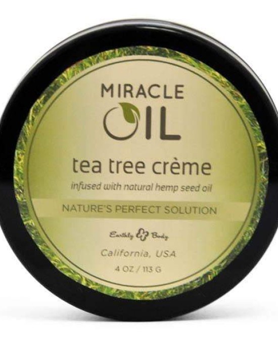 Miracle Oil Tea Tree Creme  -  Skin Soothing Cream with Hemp Seed Oil  -  113 g Tub