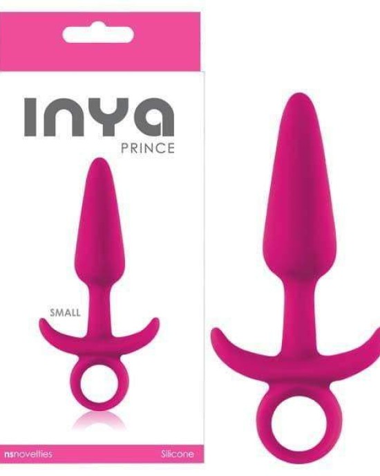 INYA Prince - Pink 11.5 cm (4.5'') Small Butt Plug with Ring Pull