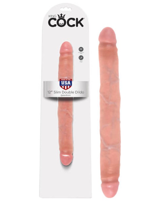 King Cock 12 Inch Flesh Slim Double Dildo