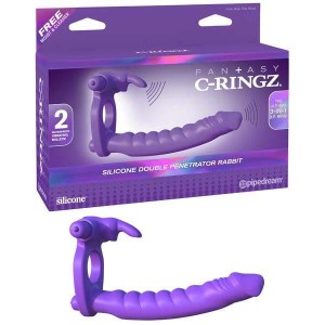 Fantasy C-ringz Silicone Double Penetrator Anal Rabbit