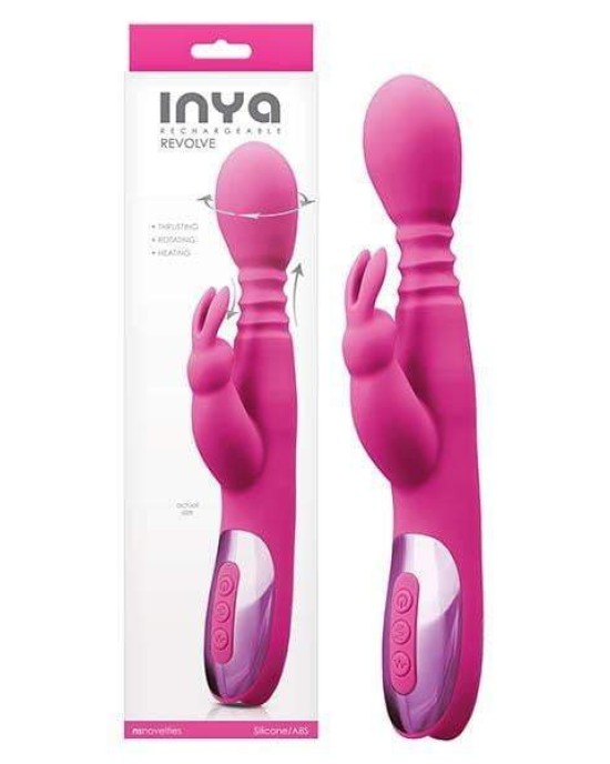 INYA Revolve Thrusting Rabbit Vibrator - Pink