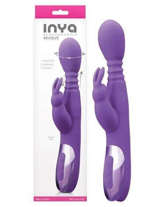 INYA Revolve Thrusting Rabbit Vibrator - Purple