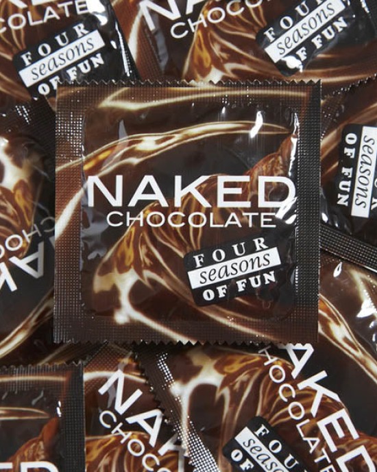 Four Seasons Naked Chocolate Condoms - Bulk Box of 144