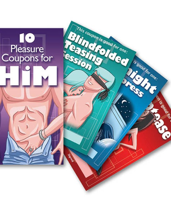 Pleasure Coupons For Him - Set of 10 Vouchers