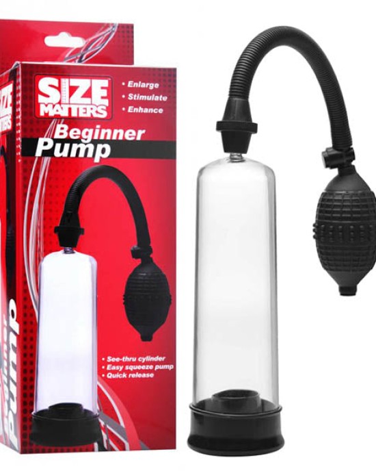 Size Matters Beginner Pump - Clear Penis Pump