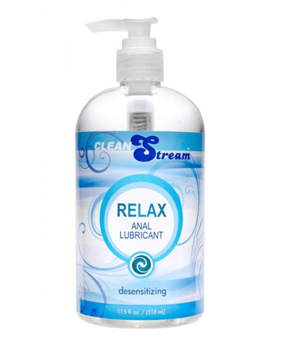 CleanStream Relax Anal Lubricant - Desensitising Lubricant - 518mls Pump Bottle