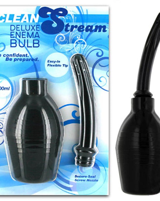 Cleanstream Deluxe Enema Bulb - Black Douche