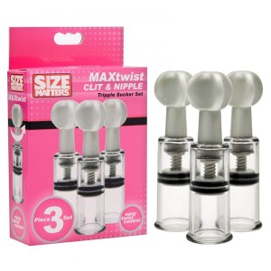 Size Matters Max Twist Clit & Nipple Tripple Sucker Set - Set of 3