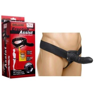 Size Matters Erection Assist - Black 6 Inch Hollow Strap-On