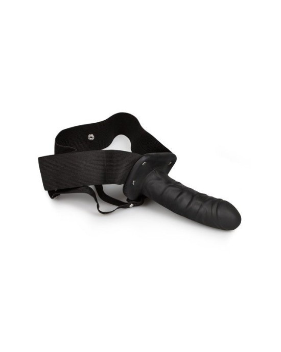 Size Matters Erection Assist - Black 6 Inch Hollow Strap-On